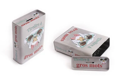 Cute Design Square Gift Kids Money Saving Metal Coin Bank Piggy Tin Boxes Packaging