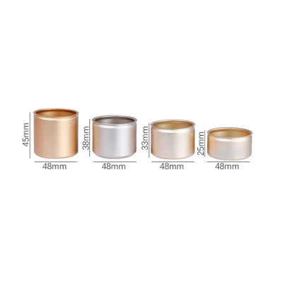 Customized CNC Anodized Aluminum Box Pill Case 2/4/6/8 Small Heat Resistant Travel Metal Candle Balm Tin Can/Box/Vessels/Containers