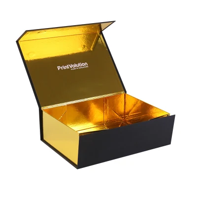  Metal Feel Gift Box Folding Paper Gift Packaging with High Quality