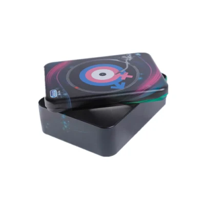 Custom Printing Sliver Metal Gift Tin Box Packaging Tin Can Tinplate Square Tea Container Tin Gift Box Packaging Metal Tin Packaging