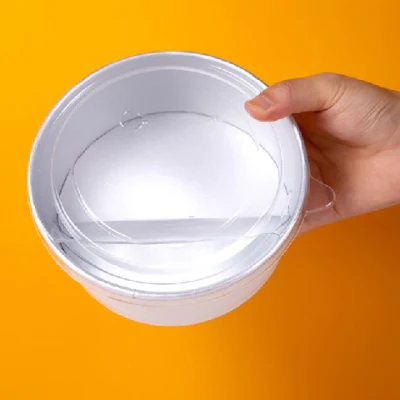 1000ml 1500ml Tin Foil Paper Bowl Take-out Food Containers with Pet Lid