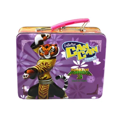 Custom Cute Irregular Shaped Kids Gift Toy Packaging Tin Box with Handle