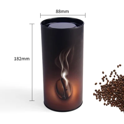 Firstsail Food Package Custom Sealable Aluminum Foil Instant Coffee Mug Container Cylinder Box Packaging Round Paper Tube Tin Can