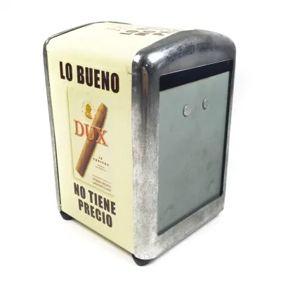 Rectangular Tin Napkin Dispenser for Tissue Paper Customized Logo