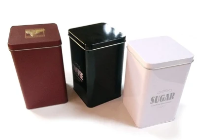 Good Quality Packing Coffee Tin Box for Export Square Metal Box