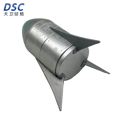  Rocket Shape Gift Moon Cake Tin Box Festival Candy Tin Box Toy Tin Box