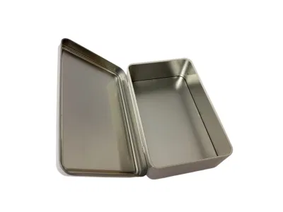 Factory Price Rectangle Shape Metal Chocolate Tin Gift Tin Box Packaging Cookies Tin Box Tin Packaging Tin Box