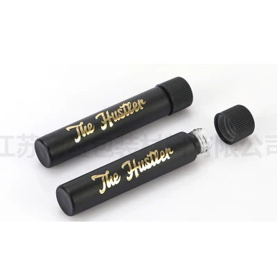 Reusable Customizable Logo Tin Child Proof Lid Child Resistant Glass Tube Cr Glass Bottles with Custom Cap for Cone Packaging