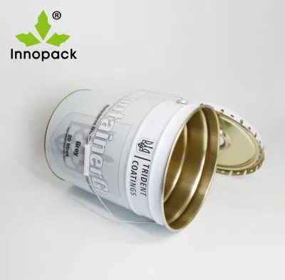 Metal Bucket 20 Liter Gallon Large Paint Tin Bucket Pail Can for Water Based Paint