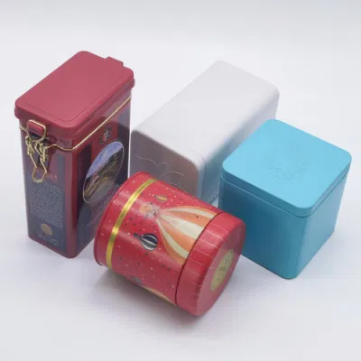 Factory Small MOQ Custom Round Square Slide Gift Lunch Mint Chocolate Biscuit Cookie Coffee Tea Candle Packaging Container Metal Tin Can Tin Box