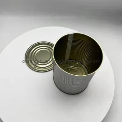 a Large Number Customized 9124# High-Quality Metal Round Tin Can for Wholesale Food Packaging