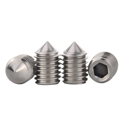 Stainless Steel Headless Hexagon Socket with Cone Point Set Screws DIN934