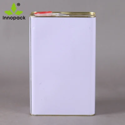 Food Grade 3L Metal Tin Container with Plastic Cap and Handle Wholesale
