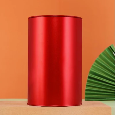 Multi Colored Food Grade Cookie Candy Storage Round Metal Tea Tin Box