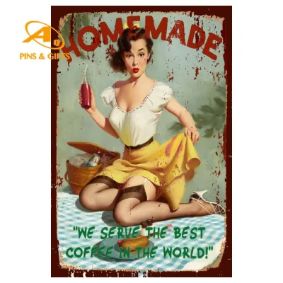 Wholesale Fishing Lures Flowers for Men Custom Metal Carfts 20X30 Cm Vintage Retro Antique Cars Old Poster Tin Sign
