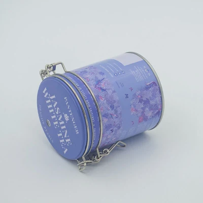 Empty Round Metal Tea Tin Containers with Airtight Lids Tin Cans for Food Packaging