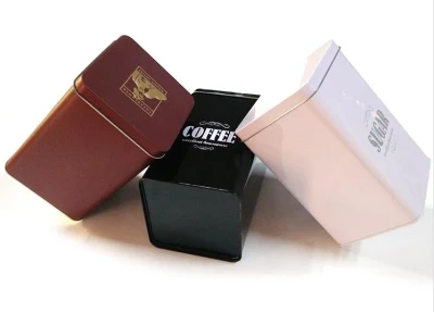 Good Quality Packing Coffee Tin Box for Export Square Metal Box