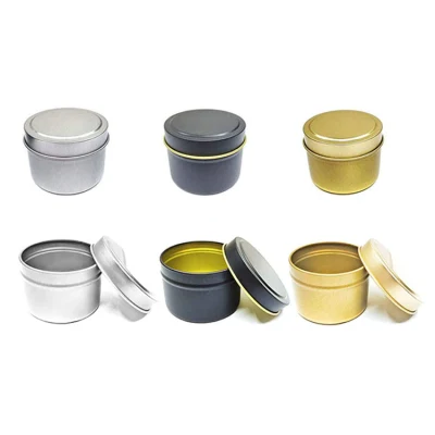 2 Oz 60ml Lip Balm Cosmetic Cream Container Cans Aluminum Metal Candle Tins for Candle Cream Gifts Crafts Candies