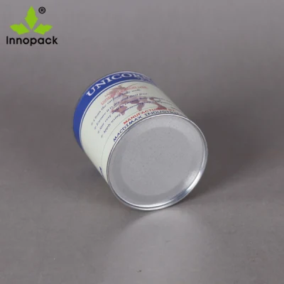 Printed 1liter Small Mini Round Metal Tin Can with Lid