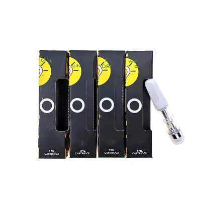 Glo Carts 0.8ml 1ml Ceramic Coil Thick Oil Atomizer Vape Cartridges Packaging 510 Thread Display Box