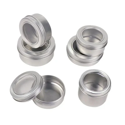 Tin Pots Packaging for Hair Wax Soap Factory Wholesale Custom Logo Colorful Aluminum Black Silver Gold White Metal Customized