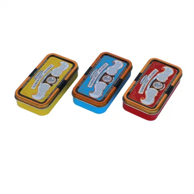 Luxury Large Tin Container Rectangle Metal Box Cosmetics Tin with Plastic Inserts and Lock for Skincare