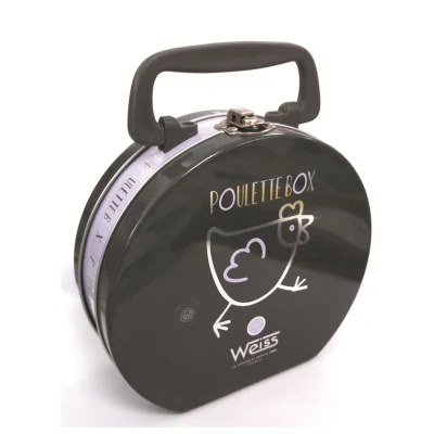 Custom Cute Irregular Shaped Kids Gift Toy Packaging Tin Box with Handle
