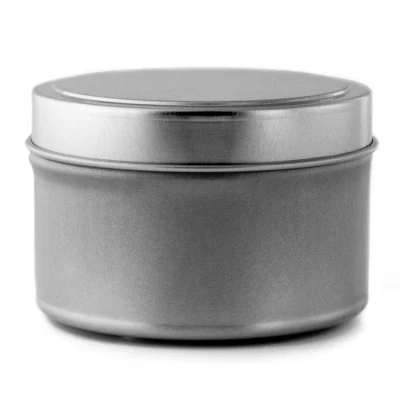 6 Oz Candle/Tea Tin Box with Custom label or Printed Logo, Also Available in 2 Oz, 4 Oz, and 8 Oz Tins.
