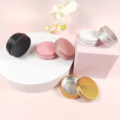  Empty Hollow Air Freshener Cosmetic Tin Matte Black Aluminium Jar 10gr 60g 100g