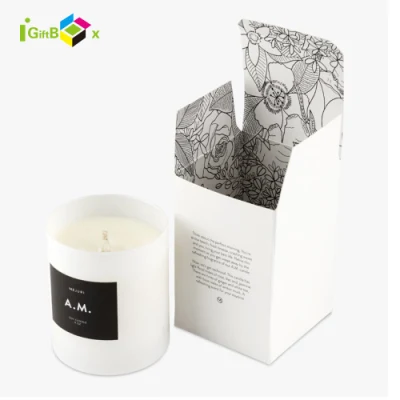 Customized Eco White Scented Tin Candles Personalized Candle Box Packaging