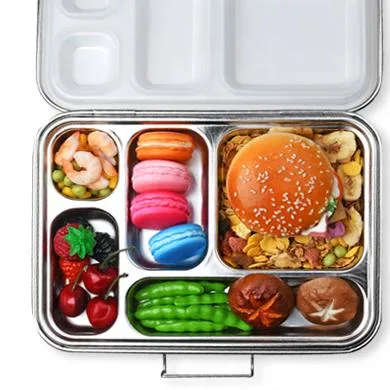 Oumego Food Grade Food Storage Container Kids Adult Leakproof Salad Lunch 2 5 Compart Stainless Steel Metal Tin Bento Box Wholesalee Lightweight Bento Box Kids