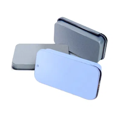 Solid Balm Mini Tin Box Push-Slide Lid Portable Packing Box