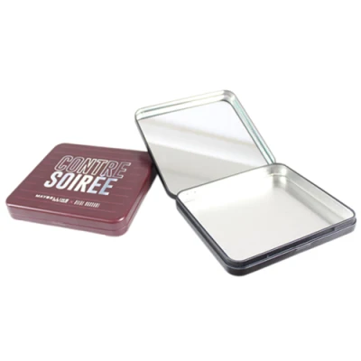 Factory Wholesale Tinplate Case Packaging Sugar Free Mint Candy Metal Box Paper Gum Tin Box with Custom Logo
