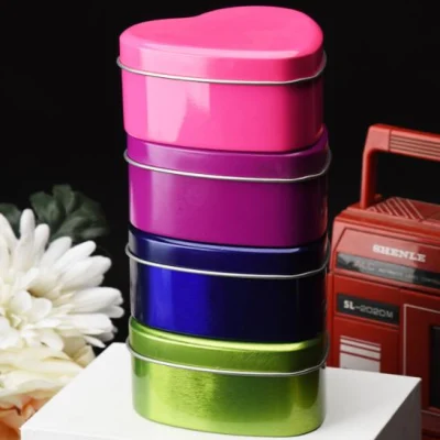 Heart-Shaped Tin Cans Candy Packaged Container Aluminum Tin Box