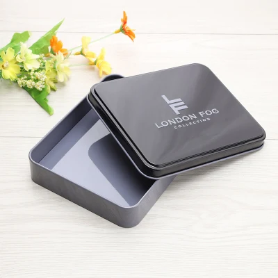 Metal Box Tin Can Candy Metal Box Hinge Lid Storage Box for Mint Candy Chocolate Packing