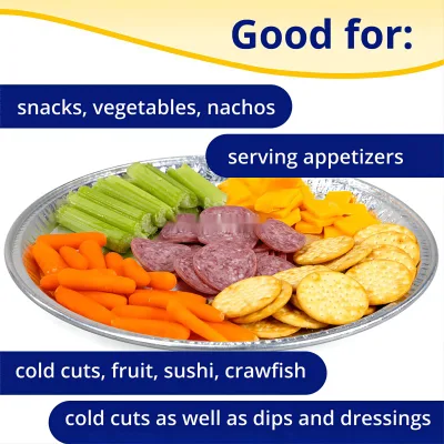 Containers, Disposable Plate Allwin-12&quot; Allwin-Flu Tin Container Aluminum Foil Pan