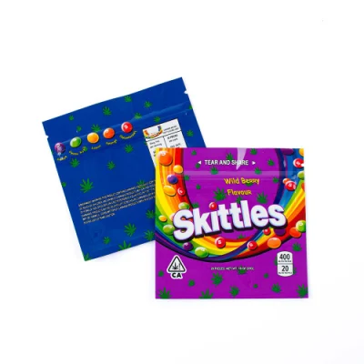 1g 3.5g 7g Packaging Gummies Zipper Stand up Mylar Bag