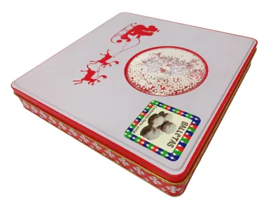 Square Shape Metal Chocolate Tin Candy Christmas Gift Tin Can Cookies Tin Case Sweets Packaging Tin Box