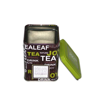 Custom Square Coffee Powder Spice Packaging Matcha Tea Tin Box with Lid