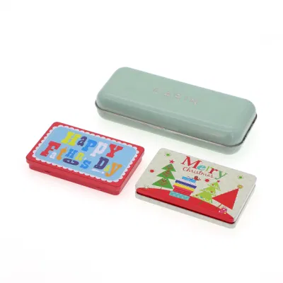 Pocket-Sized 53.4mm X 50.1mm - Black Tin Fresh Child Resistant &amp; Sustainable Hinged-Lid Micro Pack Flower Container