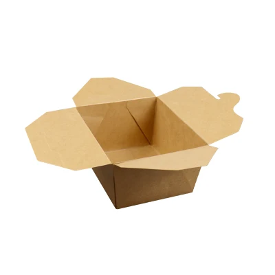 Custom Printed Recyclable Lunch Box Kraft Brown Food Boxes Disposable Kraft Paper Fried Chicken Packaging Box Salad Box Food Packaging