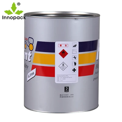 1 Gallon Paint Round Metal White Small Tin Can