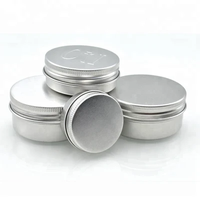 China High Quality Silver Aluminum Jars Cosmetic Round Metal Tin Box