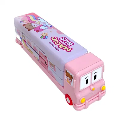 Creative Cute Multi-Functional Stationery Pencil Tin Box Small Train Shape