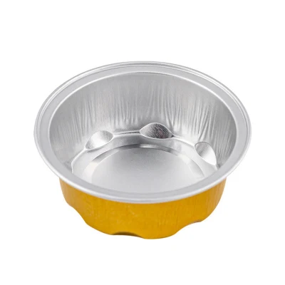 Gold High-End 1000ml Double Foil Takeaway Box Sealable Tin Foil Lunch Box Lunch Box Bento Box