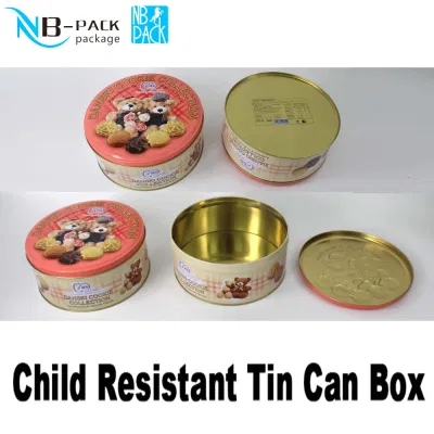 High Quality Sliding Candy Can Child Proof Tin Resistant Pre Roll Metal Can Packaging Tin Case Custom