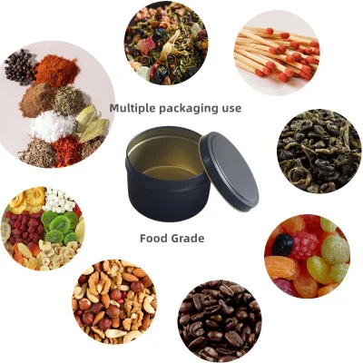 Wholesale 8oz Empty Round White Black Metal Candle Tin Can Candle Tin