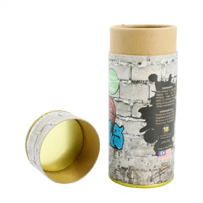  Customized Perfume Tea Private Paper Storage Candle Box with Tin Lid Cans Tube