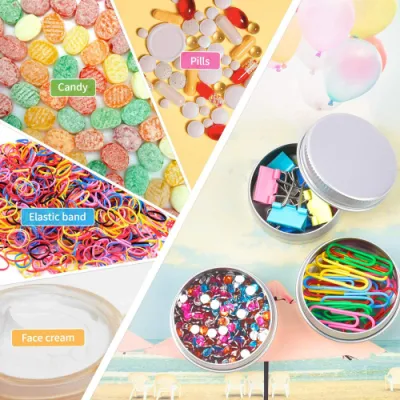 Made in China Candle Jar CNC Machining Parts Custom Metal Tin Cans with Screw Cap Round Aluminum Can for Storing Spices Sweets Tea or Gifts