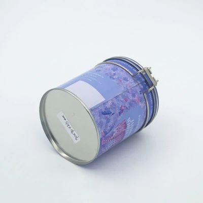 Empty Round Metal Tea Tin Containers with Airtight Lids Tin Cans for Food Packaging